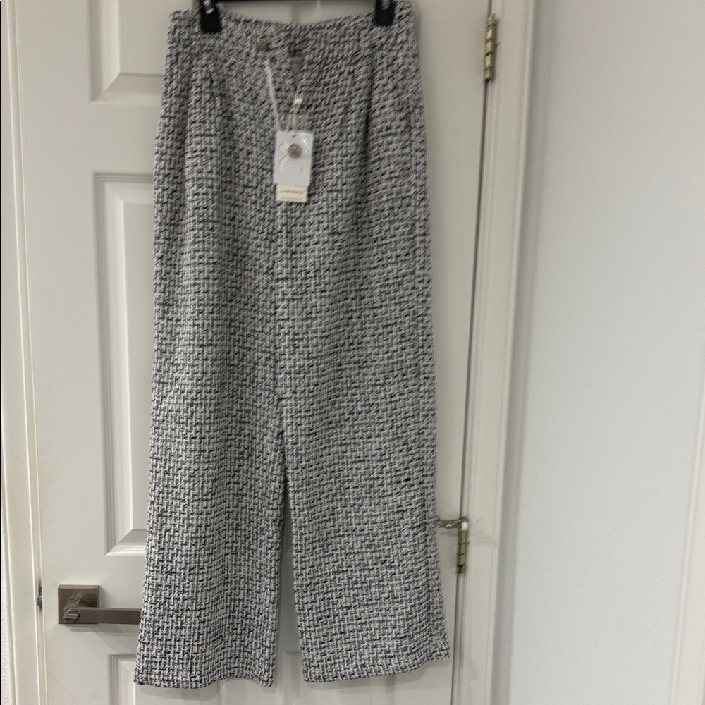 Commence Black and White Tweed Pants